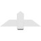 Ekena Millwork Eugene Architectural Grade PVC Gable Bracket, 36"W x 13 1/2"H x 2"D x 6"F, 9/12 Pitch GBP036X14X0206EUG00 - alternate 4